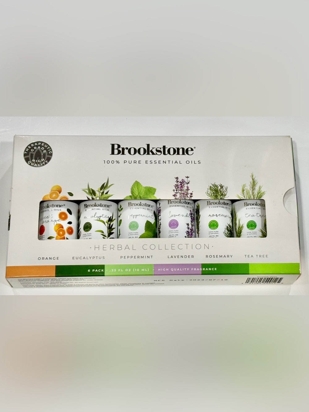 Brookstone Pure Therapeutic Herbal Essential Oil Collection, in Six 10ml Bottles